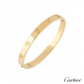 Cartier Yellow Gold Plain Love Bracelet Size 19 B6035519